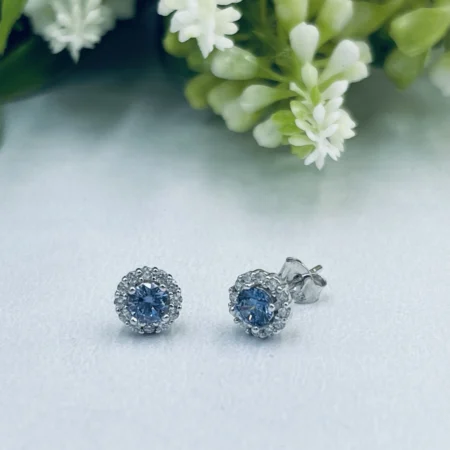 Tanzanite Cubic Zirconia with Studs 7mm