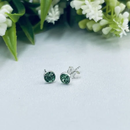Green Cubic Zirconia Studs 5mm