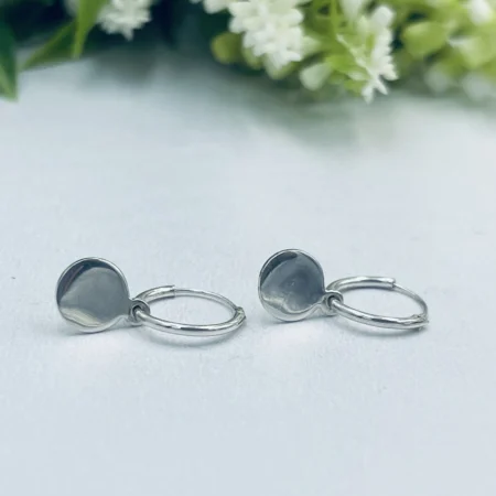 Sterling Silver 12mm Sleeper with 8mm Discs