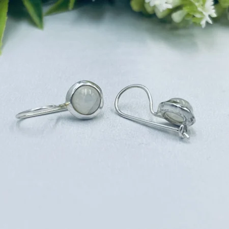 Sterling Silver 22mm Moonstone Earring