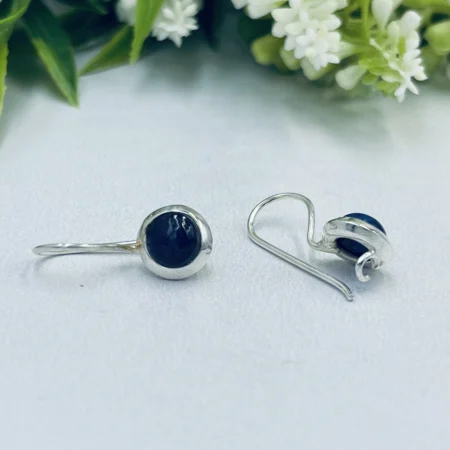 Sterling Silver 22mm Navy Earring