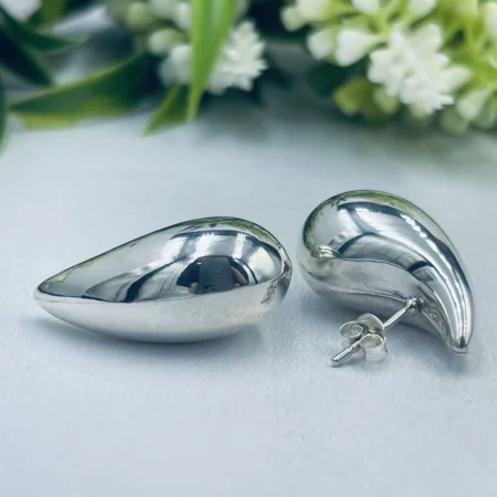 Sterling Silver TearDrop Studs 25mm