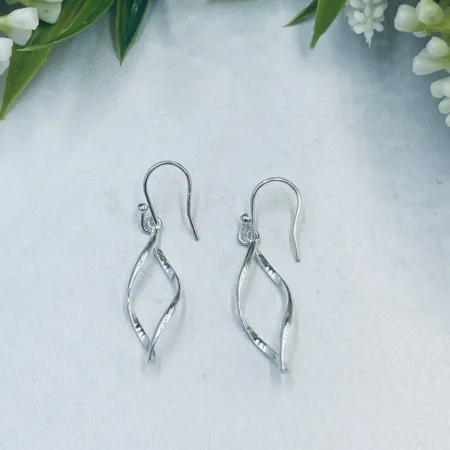 Sterling Silver Twist Earrings 30mm