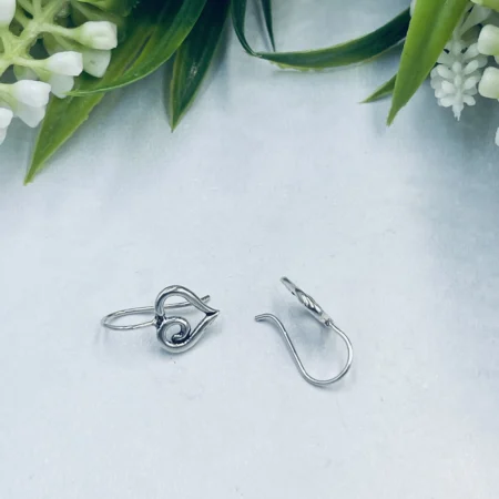 Sterling Silver Heart Earrings 20mm