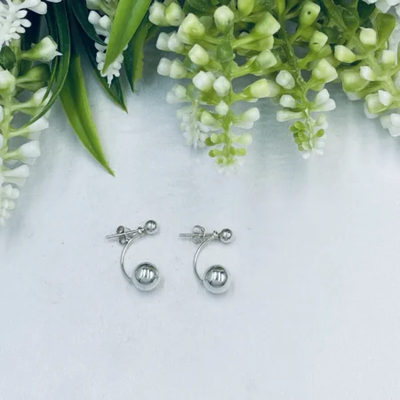 Sterling Silver Dual use Ball 4+8 earring