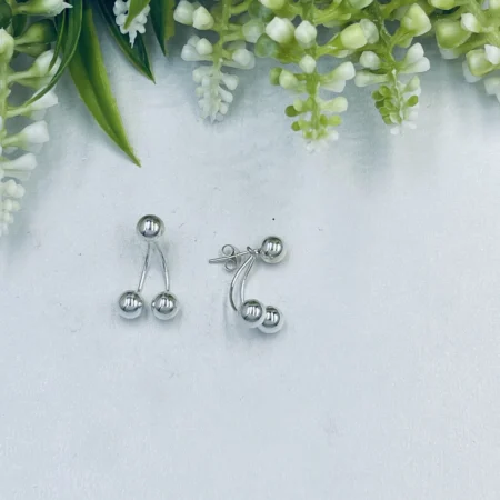 Sterling Silver Two Function Ball Earring