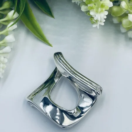 Sterling Silver Diamond Shaped Pendant 42x40