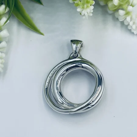 Sterling Silver Neverending Bulky Pendant 45x35