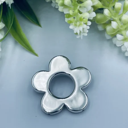 Sterling Silver Daisy Flower Pendant 53x53