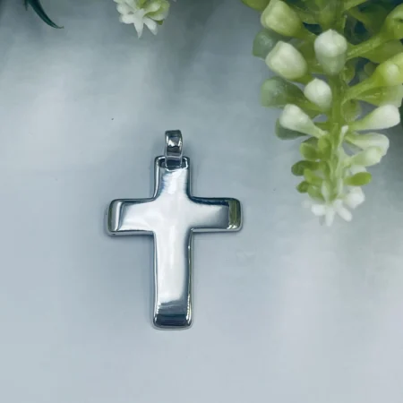 Sterling Silver Plain Cross Pendant 33x20