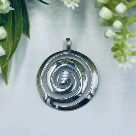 Sterling Silver Spiral Pendant 38x28
