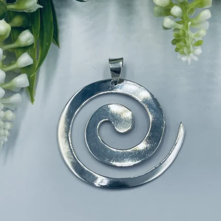 Sterling Silver Spiral Pendant 47x45