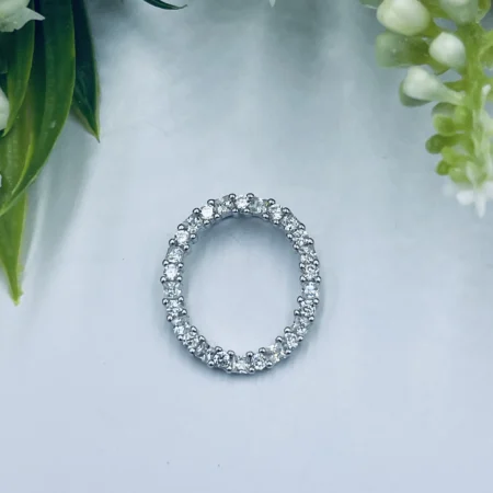 Oval Cubic Zirconia Pendant 20x19