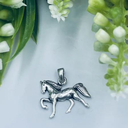 Sterling Silver Horse Pendant 22x20