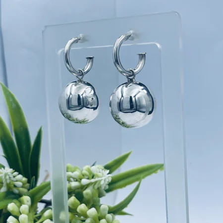Sterling Silver Pretty Lady Ball Earrings 20mm