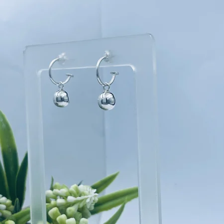 Sterling Silver Pretty Lady Ball Earrings 8mm