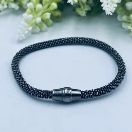 Sterling Silver 19cm Popcorn Bracelet with Mangetic Clasp