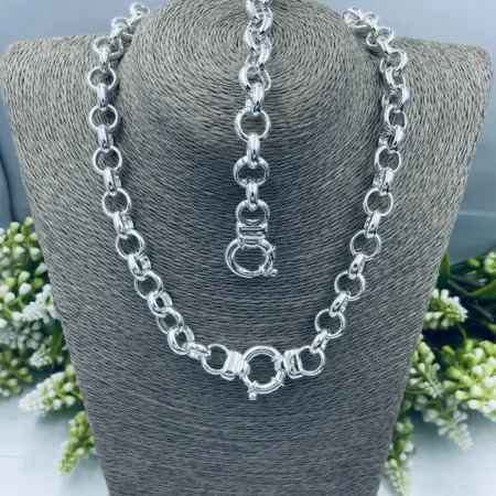 Sterling Silver 12mm Rolo Belcher