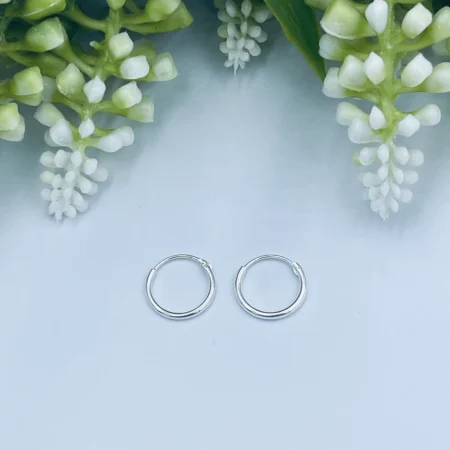 Silver Sleeper Earrings 12mm