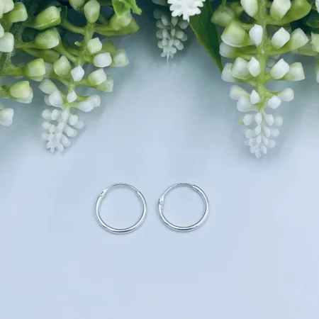 Silver Sleeper Earrings 14mm