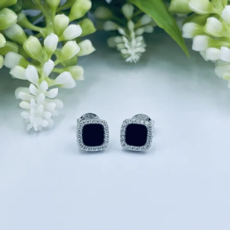 Sterling Silver 8mm Black Onyx Studs