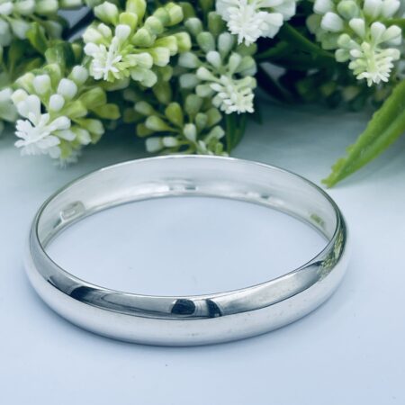 Plain Silver Bangle 12mm