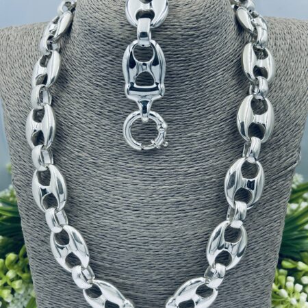 Sterling Silver Bulky Gucci Set 25x20