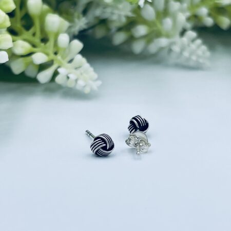 Sterling Silver Oxi Wovan Stud 4mm