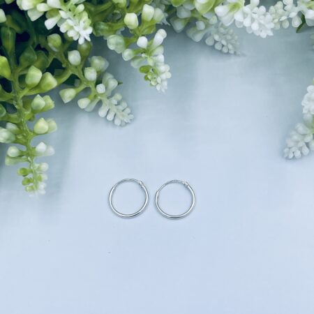 Silver Sleeper Earrings 14mm