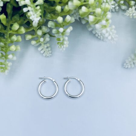 Plain Silver Hoops 18mm
