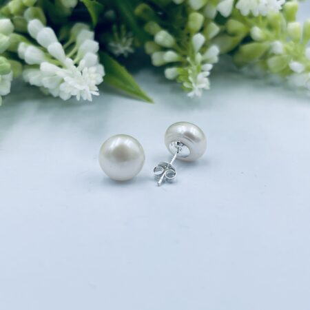 Sterling Silver Freshwater Pearl Studs 10mm