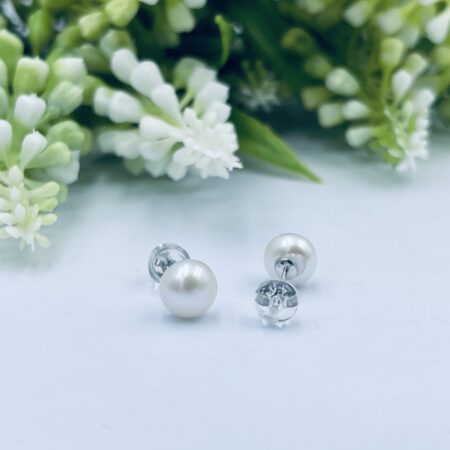 Sterling Silver Freshwater Pearl Studs 7mm