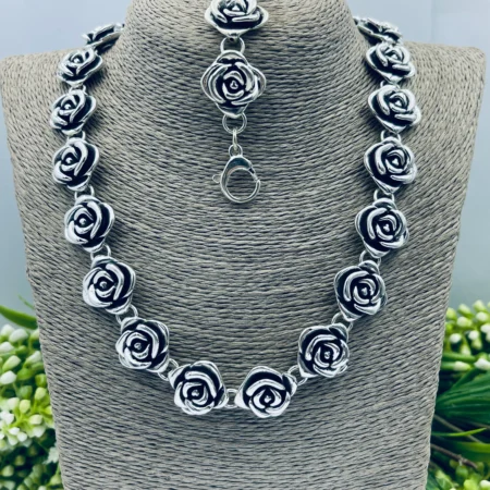Sterling Silver Classic Rose Set 20mm