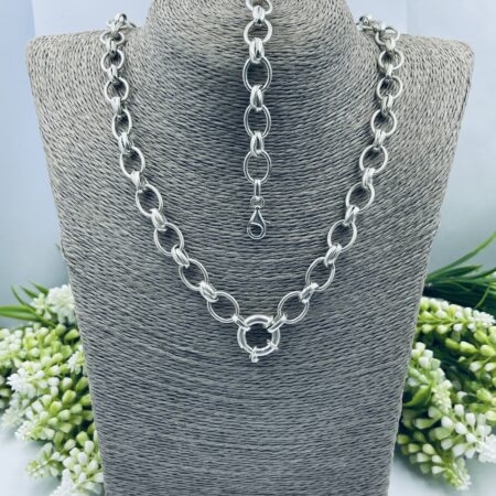 Sterling Silver Double Link Oval Style