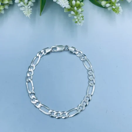 Sterling Silver Figaro Men´s Bracelet 5.5mm