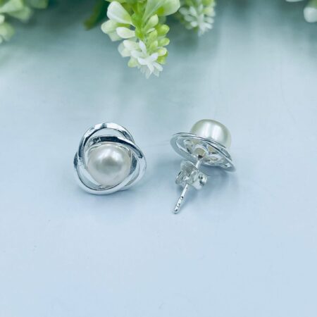 Sterling Silver Freshwater Pearl Studs 15mm
