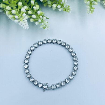 Sterling Silver Cubic Zirconia Tennis Bracelet 6mm 19cm