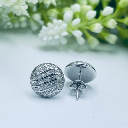 Sterling Silver Cubic Zirconia Domes 13mm