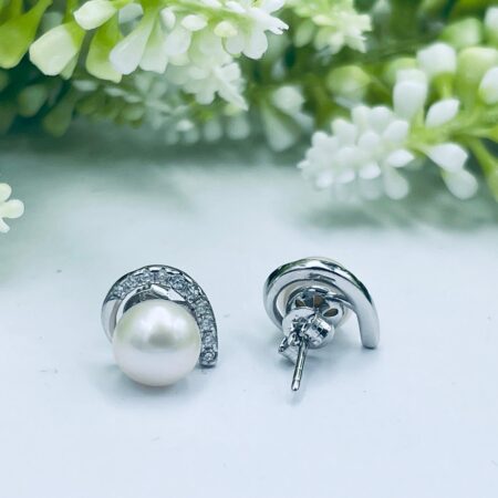 Sterling Silver Freshwater Pearl Studs 13mm