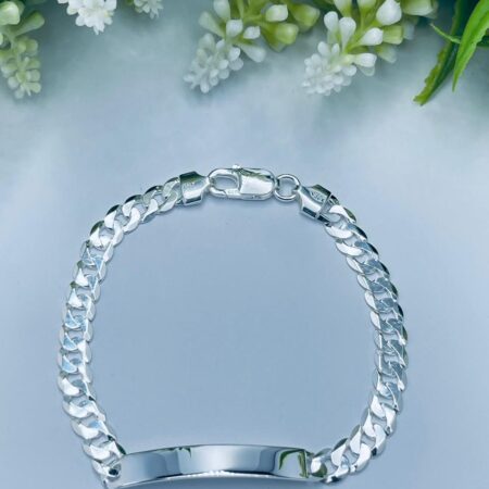 Mens Curb ID Bracelet 8mm