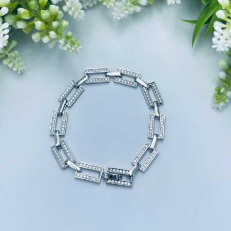 Rectangular Tennis Bracelet 19cm
