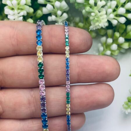 Sterling Silver Stretchy Tennis Bracelets