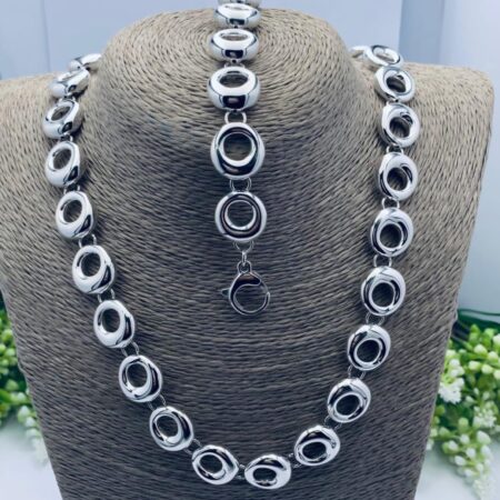 Sterling Silver Circular Aurora Statement Set