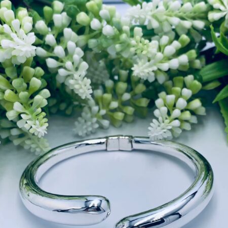 Sterling Silver Bulky Hinged Bangle