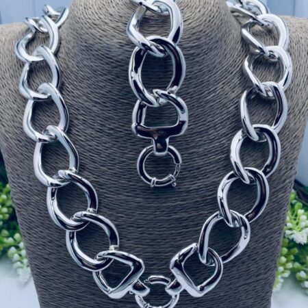 Sterling Silver Curb Link Set (26mm)