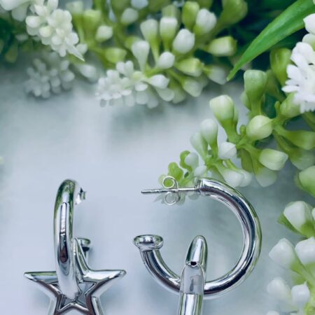 Sterling Silver Pretty Ladies with Star 23mm